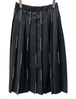 アベイシングエイプ A BATHING APE ベイピー BAPY プリーツスカート PLEATS パール PEARL トレンド Y2K モード BLACK 黒 BPYSK9202XXXA スカート ライン ブラック Sサイズ 104LB-45