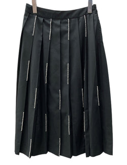 アベイシングエイプ A BATHING APE ベイピー BAPY プリーツスカート PLEATS パール PEARL トレンド Y2K モード BLACK 黒 BPYSK9202XXXA スカート ライン ブラック Sサイズ 104LB-45