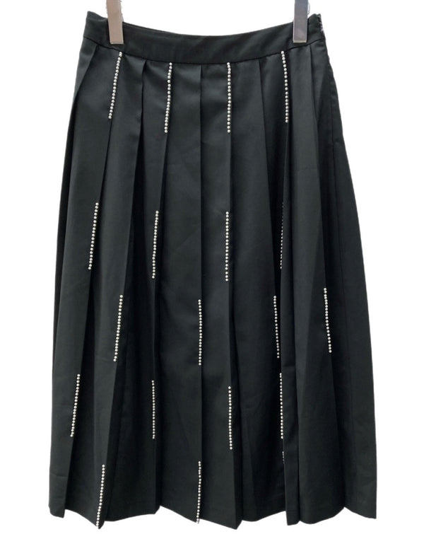 アベイシングエイプ A BATHING APE ベイピー BAPY プリーツスカート PLEATS パール PEARL トレンド Y2K モード BLACK 黒 BPYSK9202XXXA スカート ライン ブラック Sサイズ 104LB-45