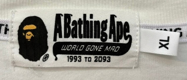 アベイシングエイプ A BATHING APE ABC CAMO DARUMA RELAXED FIT L/S TEE 1H70-111-005 ロンT ホワイト XLサイズ 201MT-3009