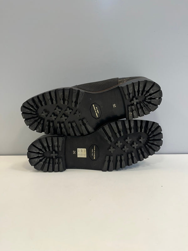 コムデギャルソン COMME des GARCONS HOMME PLUS オムプリュス パッチワークレザーサイドゴアブーツ 黒 メンズ靴 ブーツ サイドゴア ブラック 26cm 101sh-2278