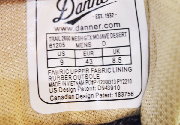 ダナー Danner 61205 TRAIL トレイル 2650 GTX シューズ スニーカー 61205 メンズ靴 スニーカー ベージュ US9 27cm 103S-1026