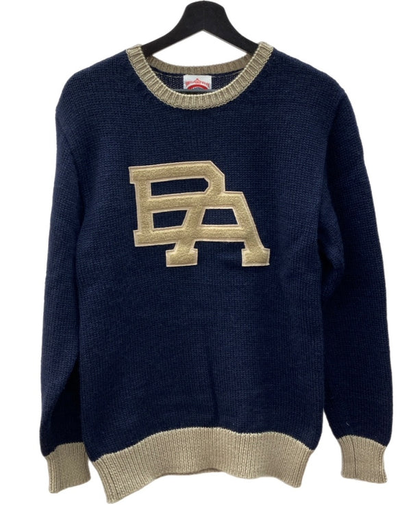 アベイシングエイプ A BATHING APE GORILLA WOOL ゴリラ ウール ニット セーター 紺 セーター 刺繍 ネイビー Mサイズ 104MT-1925