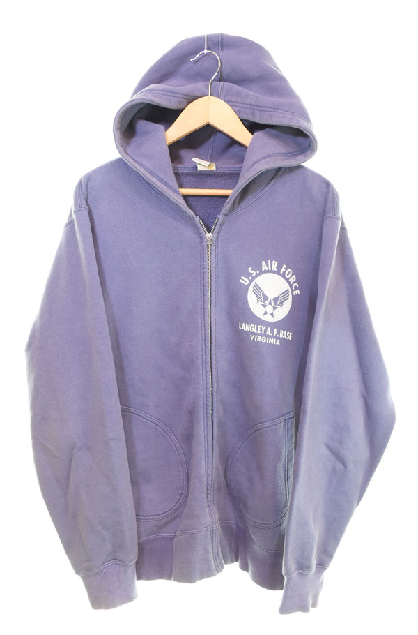 バズリクソンズ BUZZ RICKSON'S PEANUTS SNOOPY フルジップパーカー 茄子紺 ピーナッツ スヌーピー セパレートポケット セパポケ パープル Lサイズ 103MT-2829