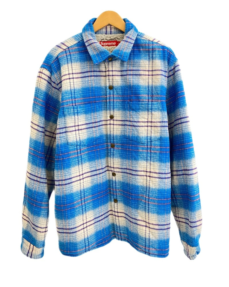 Supreme チェック柄 フリースジャケット USED】 90s SUPREME フリースジャケット チェック柄 XLサイズ | ATR