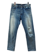 ディオール Dior SLIM 17.5 DENIM PANTS デニム パンツ セルビッチ ストレート ボタンフライ ジーンズ 青 ロゴ 013D001DY994 デニム ブルー サイズ 29 104MB-261