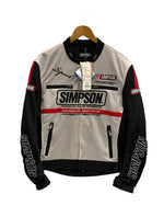 シンプソン SIMPSON Mesh Jacket メッシュジャケット バイカージャケット レーシングジャケット 白 NSM-3 ジャケット ホワイト Lサイズ 101MT-5223