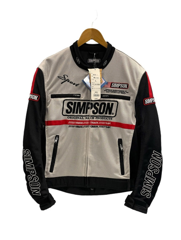 シンプソン SIMPSON Mesh Jacket メッシュジャケット バイカージャケット レーシングジャケット 白 NSM-3 ジャケット ホワイト Lサイズ 101MT-5223