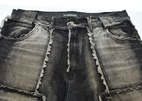 ノーフェイススタジオ nofaithstudios フレアデニム Y2K デニムパンツ デニム ブラック LLサイズ 103MB-578