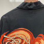 【曜日割引対象外】 リアルマッコイズ THE REAL McCOY'S レーヨン アロハシャツ 龍 虎柄 半袖シャツ ブラック Mサイズ 201MT-4249 VB