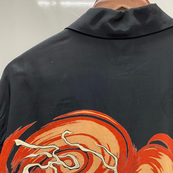 【曜日割引対象外】 リアルマッコイズ THE REAL McCOY'S レーヨン アロハシャツ 龍 虎柄 半袖シャツ ブラック Mサイズ 201MT-4249 VB