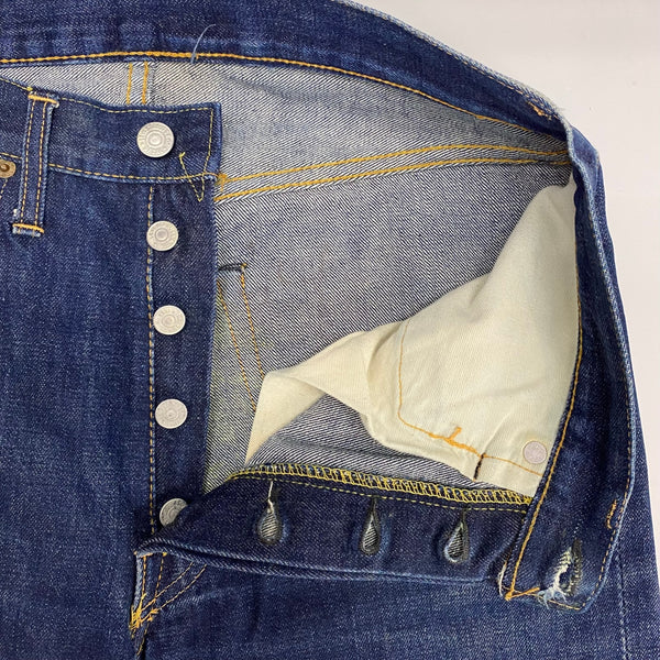 【曜日割引対象外】 リーバイス Levi's 60's~ 501 BIG E Vステッチ 紙パッチ 濃紺 デニム ブルー 201MB-961 VB