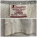 【曜日割引対象外】 チャンピオン Champion 70's 初期単色タグ USA製  リバースウィーブ 三段プリント スウェット グレー Lサイズ 201MT-4285 VB