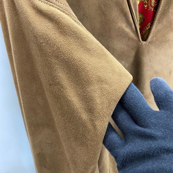 【曜日割引対象外】 ヴィンテージ vintage 60's The cloak and bagger 裏地ペイズリー ヌバックレザー プルオーバー ジャケット ブラウン 201MT-4648 VB