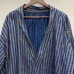 【曜日割引対象外】 キャピタル KAPITAL ストライプ プルオーバー 長袖カットソー ネイビー 2サイズ 201MT-3566 VB