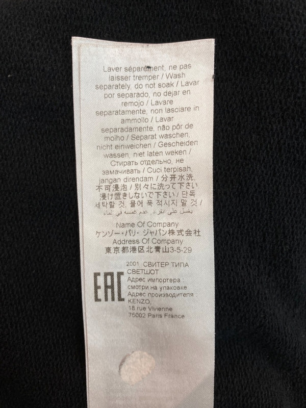 ケンゾー KENZO LOGO SWEATSHIRT ロゴ スウェット クルーネック 虎柄 トレーナー 長袖 黒 FA62SW8244XA スウェット 刺繍 ブラック XLサイズ 104MT-1628