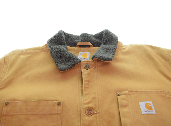 カーハート Carhartt フルスイングチョアコート Full Swing Chore Coat 刺繍 企業系 ダック 102707-211 ジャケット ブラウン 3Lサイズ 103MT-2916