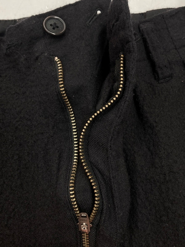 ヨウジヤマモト Yohji Yamamoto POUR HOMME BALLOON PANTS バルーン パンツ 短パン 七分丈 黒 無地 HK-P12-101 ハーフパンツ ブラック サイズ 2 104MB-252