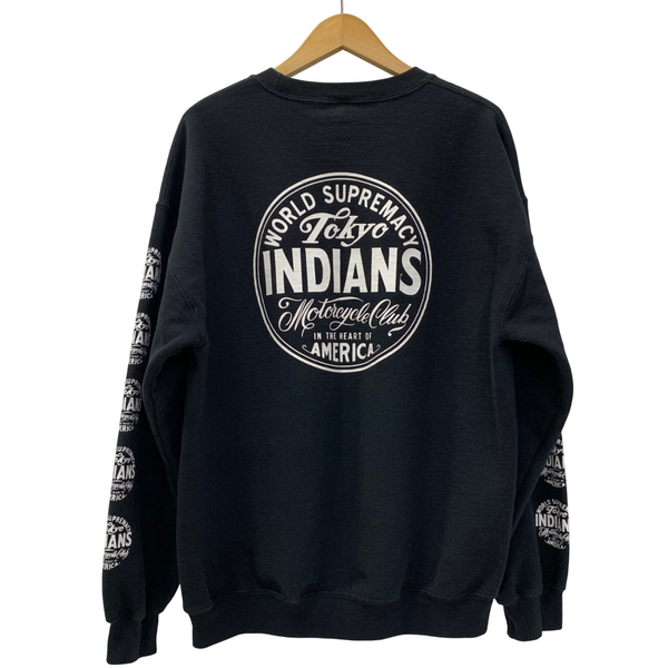 トウキョウインディアンズモーターサイクル  TOKYO INDIANS MC 東京インディアンズ GILDAN スウェット ブラック Lサイズ 201MT-3782