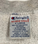 チャンピオン Champion 90s～ ヴィンテージ vintage 刺繍タグ リバースウィーブ REVERSE WEAVE 刺繍ロゴ  USA製 アメリカ製 XL スウェット ホワイト LLサイズ 101MT-4517