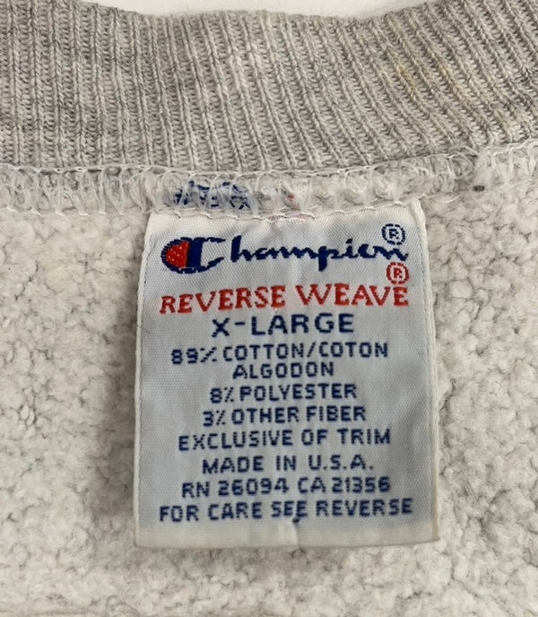 チャンピオン Champion 90s～ ヴィンテージ vintage 刺繍タグ リバースウィーブ REVERSE WEAVE 刺繍ロゴ  USA製 アメリカ製 XL スウェット ホワイト LLサイズ 101MT-4517
