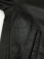 US US古着 LEATHER JACKET レザー ジャケット NOTHING ELSE IS A PEPSI ジップアップ ペプシ 企業 アウター 黒 ジャケット 無地 ブラック XLサイズ 104MT-2226