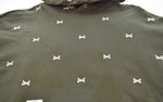ダブルタップス WTAPS 22AW ACNE HOODY CTPL TEXTILE クロスボーン 刺繍 総柄 パーカー 22ATDT-CSM26  4 パーカ グリーン 103MT-3058