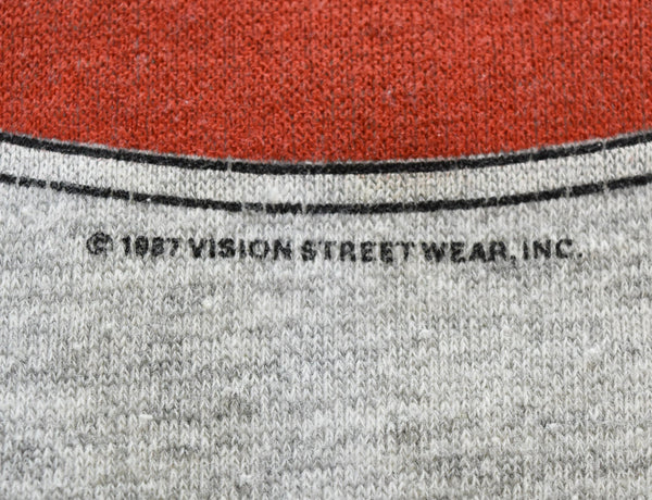 ヴィジョンストリートウェア VISION STREET WEAR 80s フロントロゴスウェット コピーライト1987年 80's 刺繍タグ スウェット グレー Lサイズ 103MT-3386