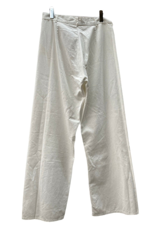 ミリタリー Military 40s～ 40年代 U.S.NAVY コットン セーラーパンツ 巻きパン ホワイト 海軍 マリン 猫目ボタン Vintage ヴィンテージ 白 無地 ボトムスその他 ホワイト 104MB-189