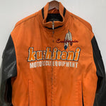 【曜日割引対象外】 クシタニ KUSHITANI ライディングジャケット スタジャン レザー ライダースジャケット ジャケット オレンジ Lサイズ 201MT-4144 VB