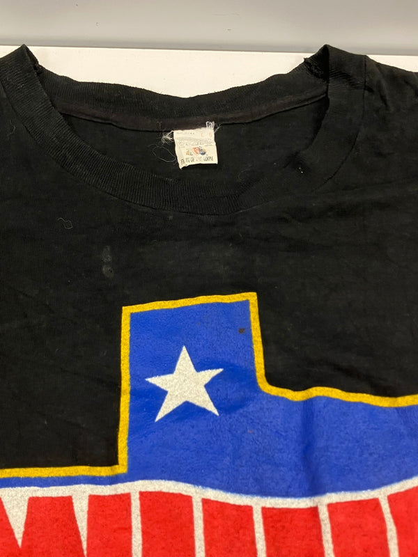 バンド band 80's 80年代 Willie Nelson Texas 1984 TOUR ウィリー・ネルソン カントリー ツアーT VINTAGE ヴィンテージ Tシャツ ブラック Lサイズ 101MT-5208