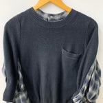 サカイ sacai 20AW シャツドッキングニット 20-04871 セーター ブラック 201LT-450