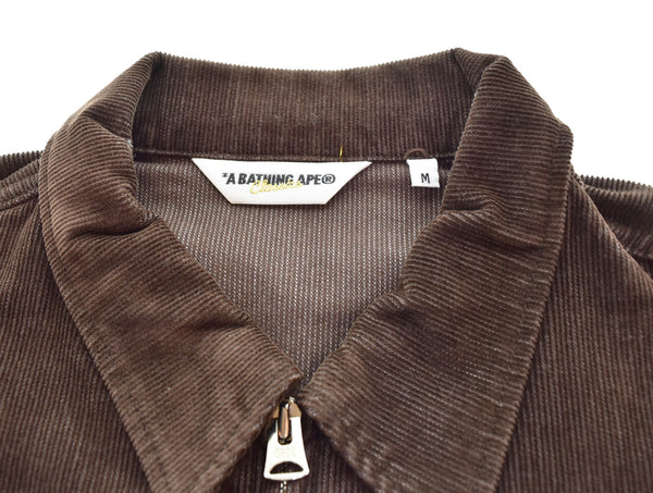 アベイシングエイプ A BATHING APE  ジェネラル刺繍  コーデュロイ　ジャケット ジャケット ブラウン Mサイズ 103MT-3153