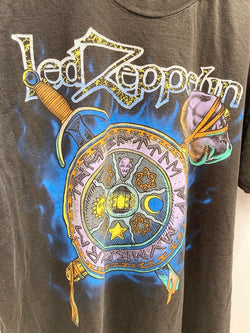 バンドTシャツ BAND-T 90s 90's Led Zeppelin レッドツェッペリン ロックT ヴィンテージ US古着 XL Tシャツ プリント ブラック LLサイズ 101MT-2249