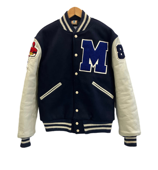 バトウィン BUTWIN 60~70年代 60's 70's スタジャン 袖レザー アワードジャケット バーシティジャケット VINTAGE ヴィンテージ MADE IN USA アメリカ製 40 ジャケット ネイビー 101MT-5231
