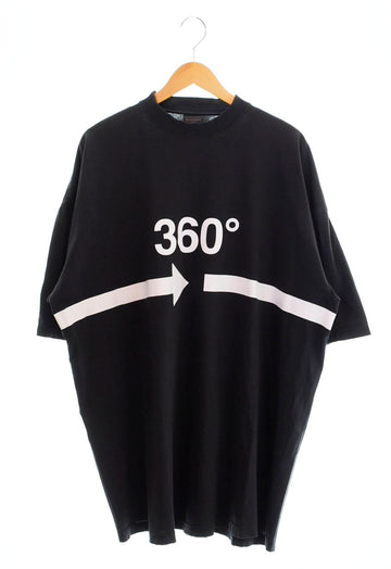 バレンシアガ BALENCIAGA 360 TUBULAR ダメージ加工Tシャツ Tシャツ ブラック Lサイズ 103MT-1628