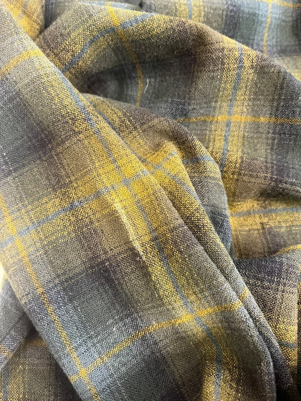 ヴィンテージ vintage 50s~60s 50's 60's Stanwood casuals ウールチェック 開襟シャツ オンブレ ヘビネル 緑  長袖シャツ マルチカラー 101MT-4936