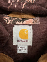 カーハート Carhartt ACTIVE JACKET アクティブ ジャケット 裏地キルティング ジップアップ アウター キャメル 茶 ジャケット ロゴ ブラウン 2XLサイズ 104MT-1729