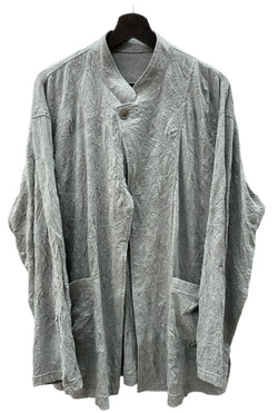 ワイズ Y's サイト S'YTE シワ加工 Wrinkled リンクルド スタンドカラー オーバーシルエット ルーズフィット GRAY 炭 UQ-T06-009 カーディガン 無地 グレー SIZE3 104LT-101