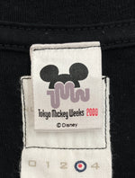 ナンバーナイン NUMBER (N)INE × Disney ディズニー PRINT SLEEVELESS TEE プリント ノースリーブ ミッキーマウス アーカイブ 黒 サイズ 3 ノースリーブ キャラクター ブラック 104MT-1174