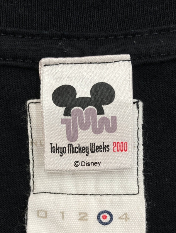 ナンバーナイン NUMBER (N)INE × Disney ディズニー PRINT SLEEVELESS TEE プリント ノースリーブ ミッキーマウス アーカイブ 黒 サイズ 3 ノースリーブ キャラクター ブラック 104MT-1174