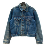 【曜日割引対象外】 リーバイス Levi's 60s 60年代 557XX 3rd サード オリジナル Vintage ヴィンテージ デニムジャケット トラッカージャケット レインボーステッチ ボタン裏D サイズ46 ジャケット 無地 ネイビー 104MT-2242