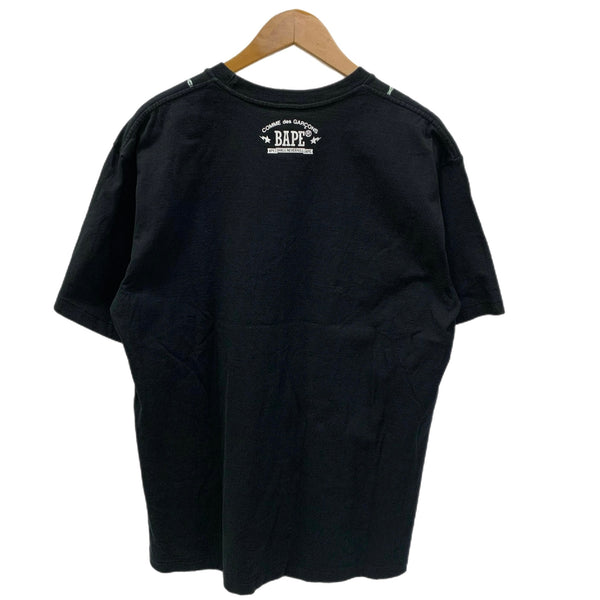 アベイシングエイプ A BATHING APE 大阪限定 COMME des GARCONS コラボ Tシャツ ブラック XLサイズ 201MT-4798