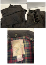 バブアー BARBOUR 90's 90年代 BUCKHOUSE バックハウス ダブルネーム STOCKMAN COAT バブアー ストックマン コート ワックス コットン オイルドジャケット  VINTAGE ヴィンテージ XL 44inch ジャケット ネイビー 101MT-5335