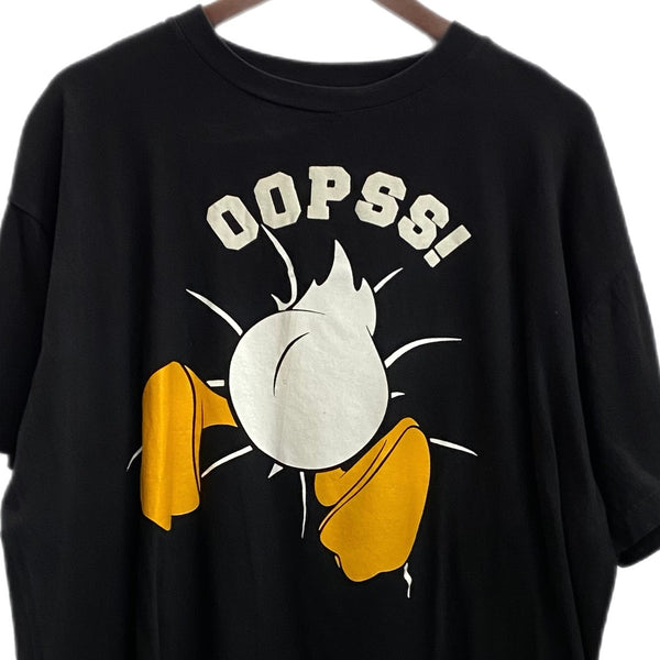 【曜日割引対象外】 US古着 ディズニー Disney 激おこドナルド ぶち抜き両面TシャツMICKEY＆CO. Tシャツ ブラック 201MT-3643 VB