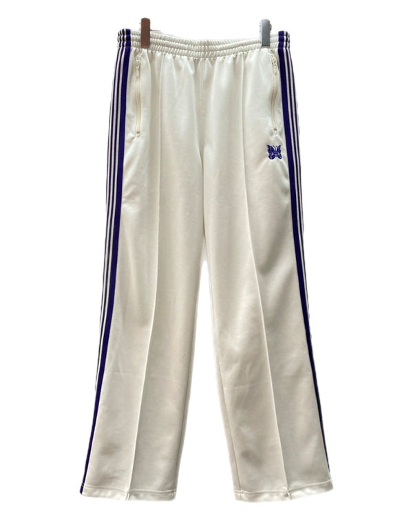 ニードルス Needles Poly Smooth Track Pant ポリー スムース トラック パンツ サイドライン 蝶 ジップポケット ジャージ 白 刺繍 MR286 ボトムスその他 ホワイト Mサイズ 104MB-194