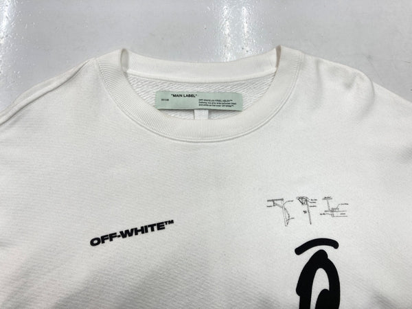オフホワイト OFF-WHITE ABSTRACT SPLIT ARROWS SWEAT SHIRT スウェット トレーナー 白 スウェット ロゴ ホワイト XLサイズ 104MT-1462
