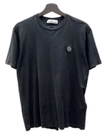 ストーンアイランド STONE ISLAND LOGO S/S T-Shirt ロゴ 半袖 Tシャツ クルーネック 刺繍パッチ 黒 741524113 Tシャツ ロゴ ブラック Sサイズ 104MT-2344