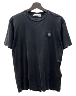 ストーンアイランド STONE ISLAND LOGO S/S T-Shirt ロゴ 半袖 Tシャツ クルーネック 刺繍パッチ 黒 741524113 Tシャツ ロゴ ブラック Sサイズ 104MT-2344