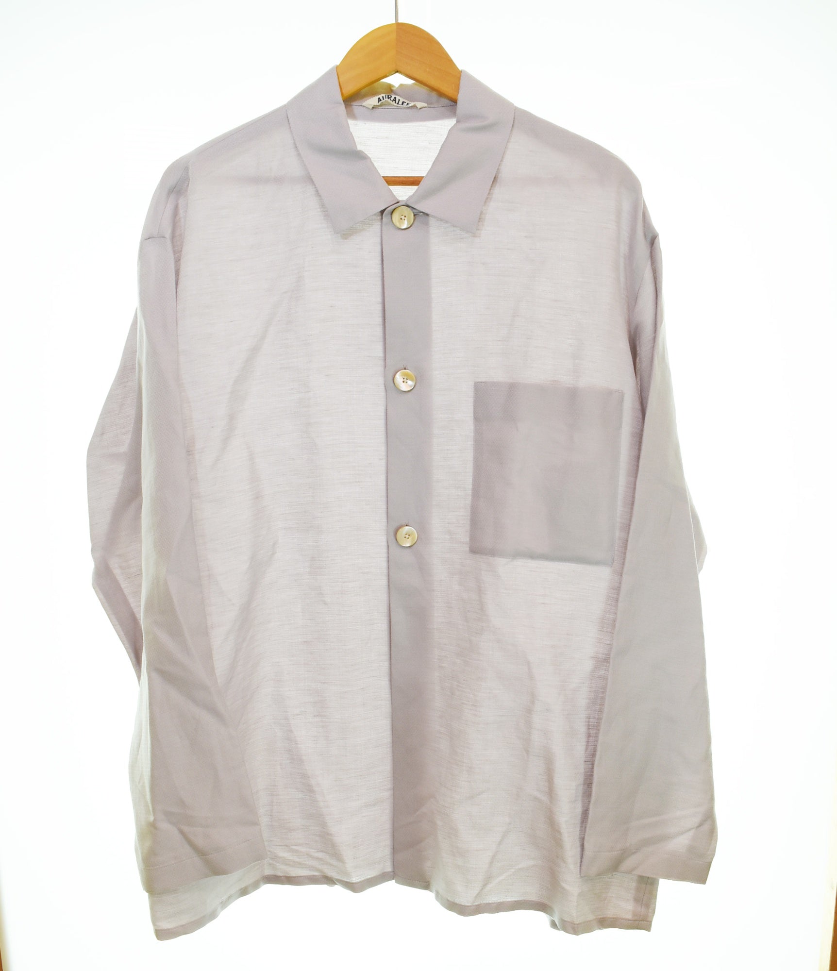 オーラリ― AURALEE SILK LINEN DOBBY SHIRTS JACKET シルク リネン